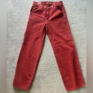 Red Levi’s “Dad Utility” Denim pants